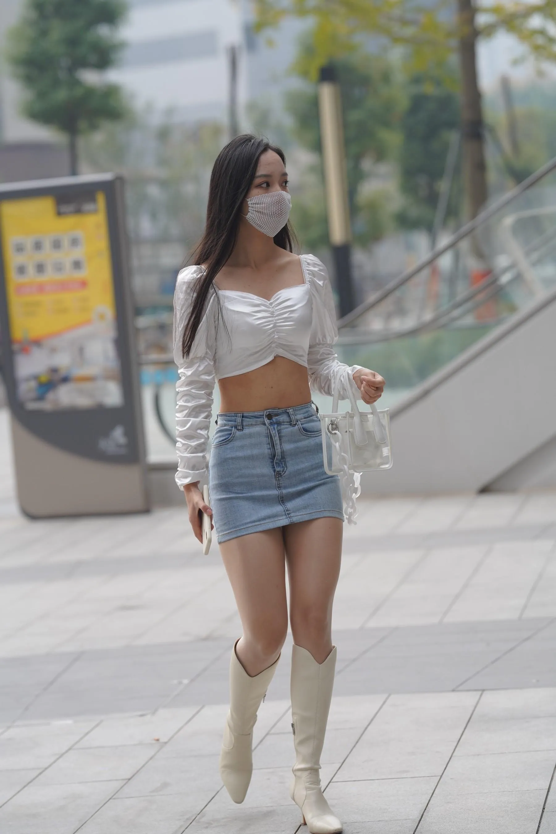 魔镜街拍 NO.170 凯恩街拍摄影-牛仔裙小姐姐 [304P]插图3
